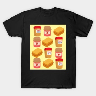 Peanut Butter And Jam Sandwich Patterns T-Shirt